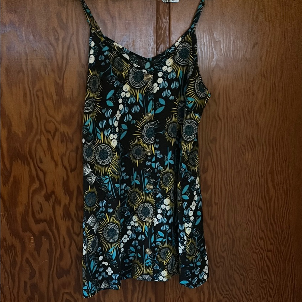 Floral Sunflower Print Dress